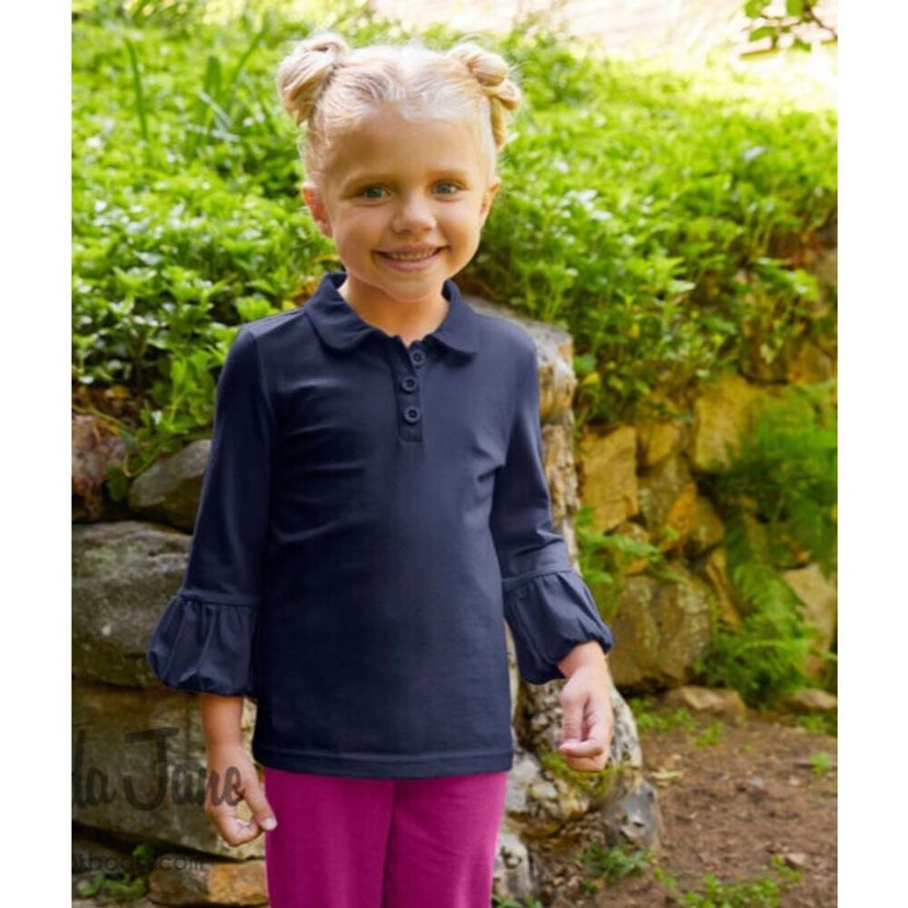 Matilda Jane Perfectly paired Collared Puffer Tee peacoat blue
